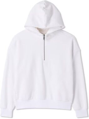 NWT Vuori Women’s Small Restore Half Zip Hoodie White Crop Performance Apparel